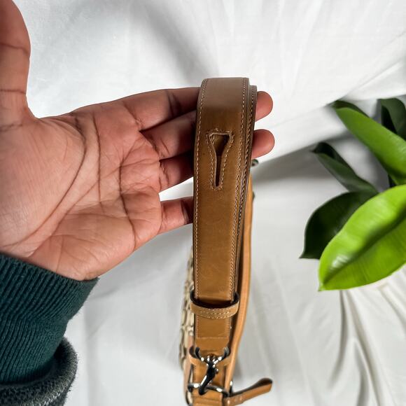 COACH 3574 Y2K VINTAGE Soho Shoulder Bag Double Buckle Tan Leather - Picture 5 of 11